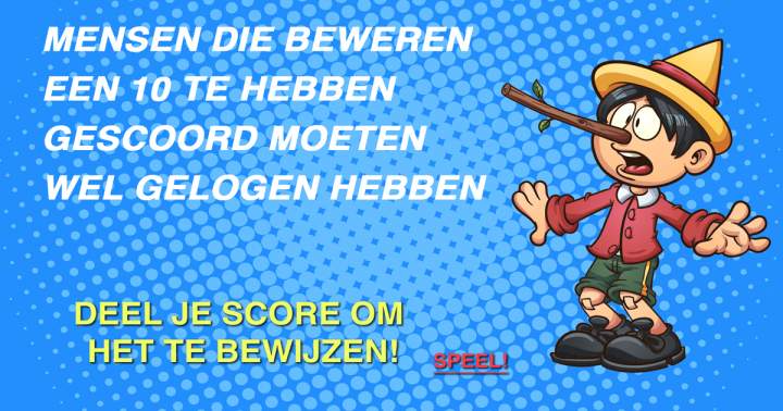 Banner for We hopen dat je geen Pinokkio bent!