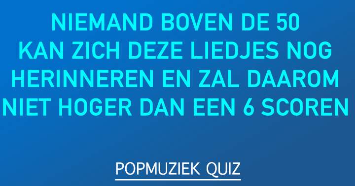 Banner for Weet jij wie deze hits zongen?