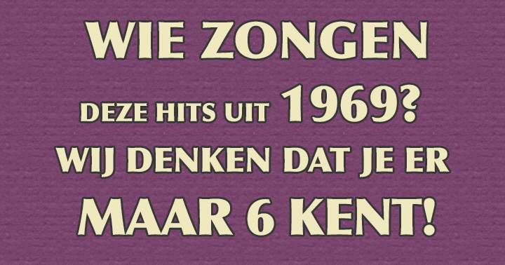 Banner for Ken jij tenminste 6 artiesten in deze quiz?