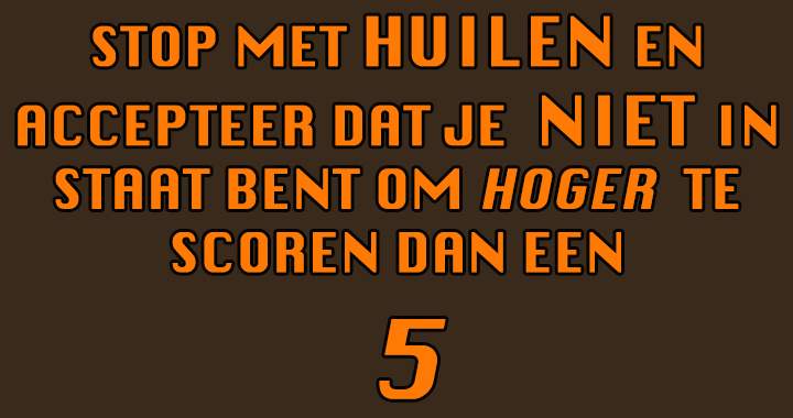 Banner for Stop Met Huilen En Accepteer!