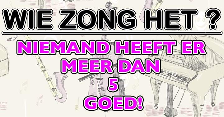 Banner for Wie zong deze hits? 