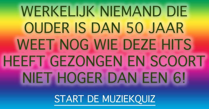 Banner for Wie zongen deze hits?