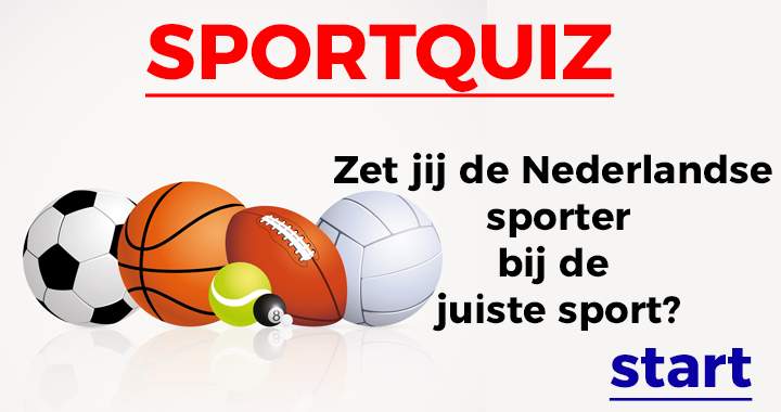 Banner for Zet de Nederlandse sporter bij de juiste sport!