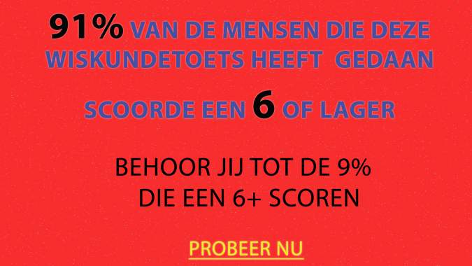  91% faalt voor deze test