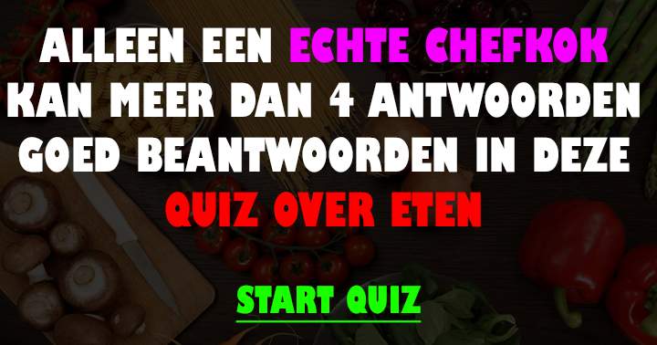 Banner for Alleen een chefkok is de baas over deze quiz