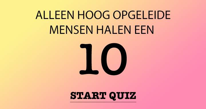 Banner for Alleen hoog opgeleide mensen maken een kans in deze quiz!