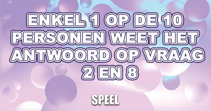 Banner for Dus Slechts 1 Op De 10 Kan Een Perfecte 10 Scoren!