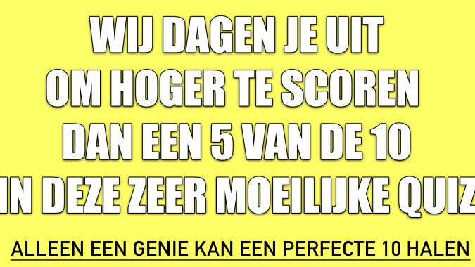 Moeilijke Gemengde Trivia Quiz