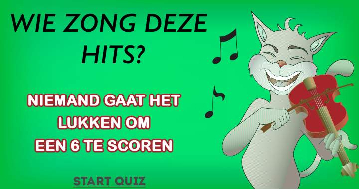 Banner for Wie zong deze hits? 