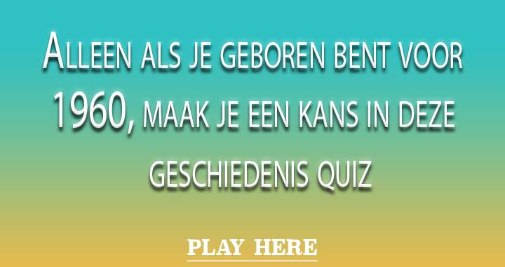 Banner for Ben jij voor 1960 geboren?