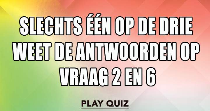 Banner for Weet jij de antwoorden op vraag 2 en 6?