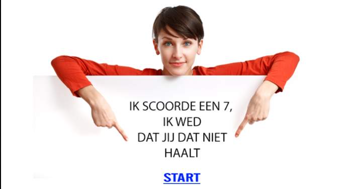 Banner for 75% komt niet verder dan een zesje..