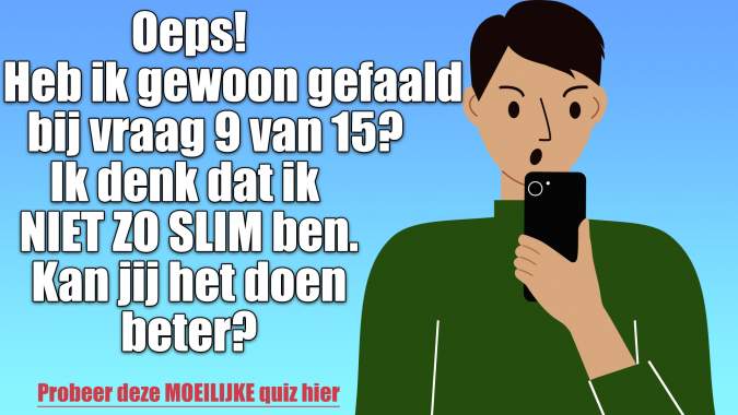 Moeilijke quiz met plotseling einde