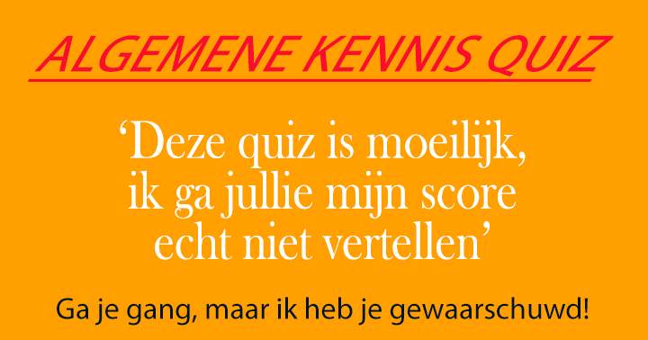 Banner for Een véél te moeilijke quiz