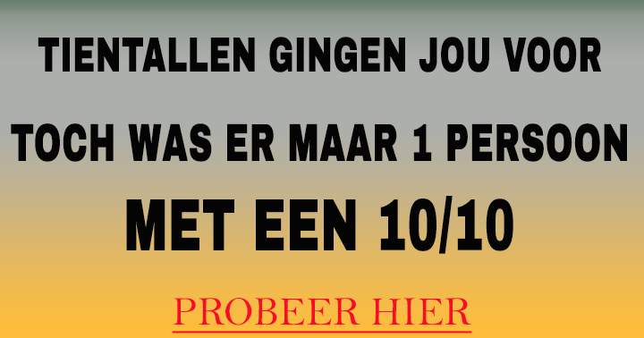 Banner for Alleen de zeer slimme mensen maken een kans om een foutloze 10 te scoren!
