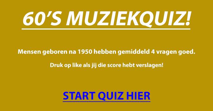 Banner for 60's muziekquiz!