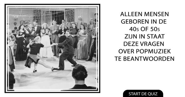 Banner for Alleen spelen als je in de jaren '40 of '50 geboren bent!