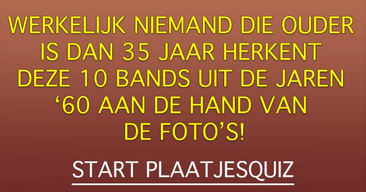 Banner for Niemand herkent al deze bands uit de jaren '60!