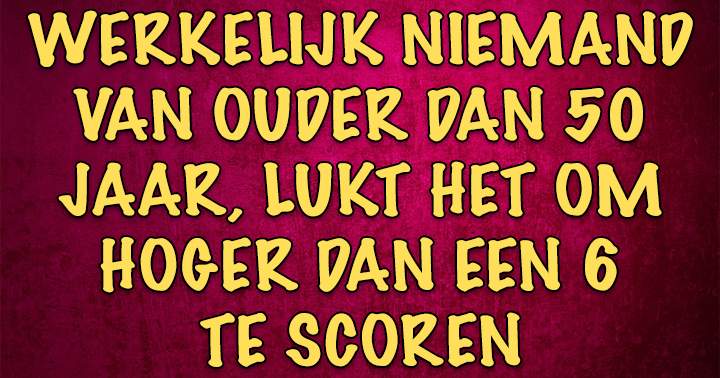 Banner for Scoor jij beter dan een 6?