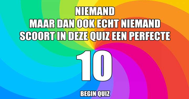 Banner for Niemand scoort een perfecte 10!!