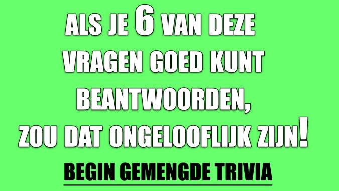 Geweldige Trivia-quiz