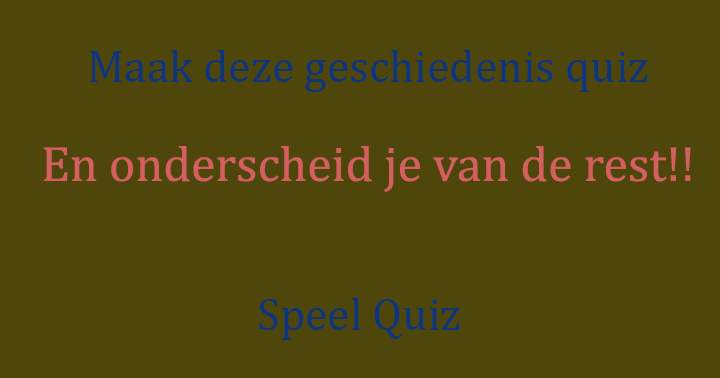 Banner for Geschiedenis quiz