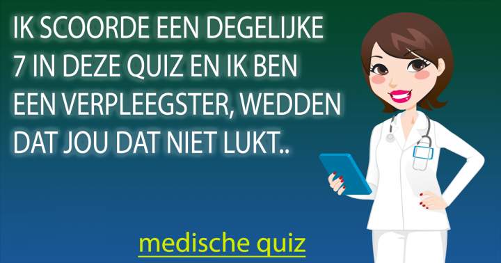 Banner for Kun jij mijn score verslaan in deze medische quiz?