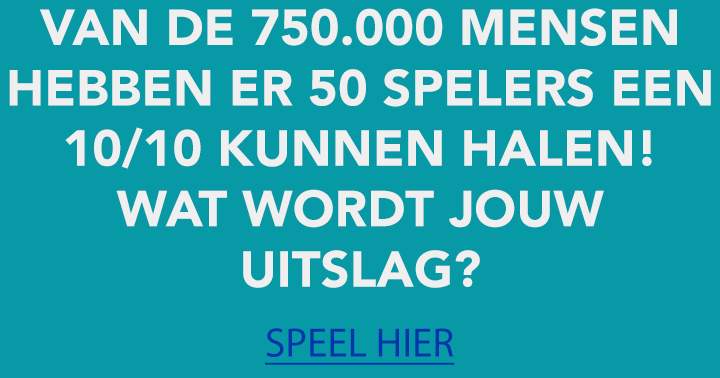 Banner for Haal jij een 10 in deze moeilijke quiz?