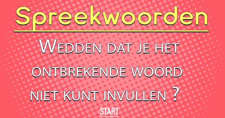 Banner for Spreekwoorden Quiz