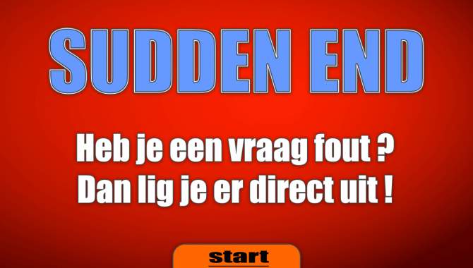 Banner for Sudden End Quiz