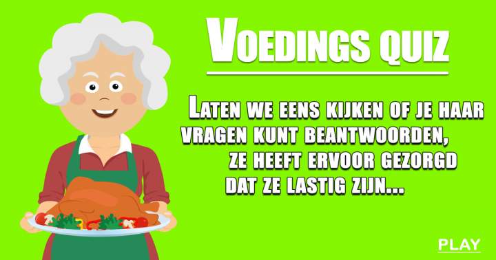 Banner for Niet zo gemakkelijke quiz over eten en drinken