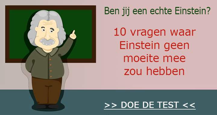 Banner for Ben jij net zo slim als Einstein?