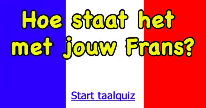 Banner for SCHOOLVAK: Hoe goed is jouw Frans?