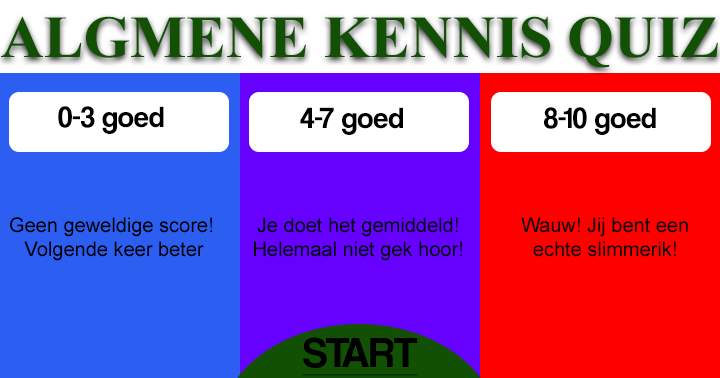 Test hier je algemene kennis met deze moeilijke vragen quiz