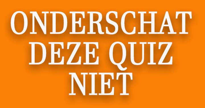 Banner for De meesten onderschatten deze quiz, en falen..