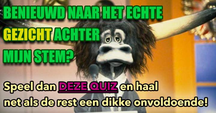 Banner for QUIZ: Van welke bekende televisiefiguren zijn dit de stemmen en gezichten?