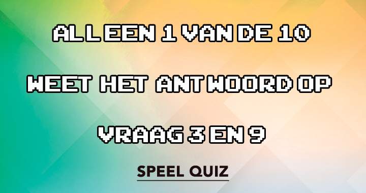 Banner for Behoor jij tot het selecte gezelschap?