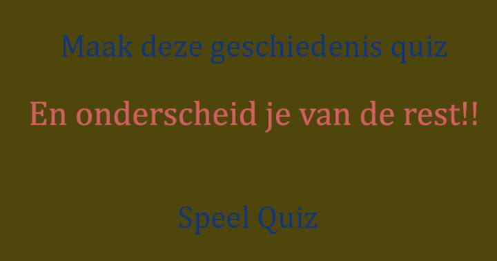 Banner for Geschiedenis quiz