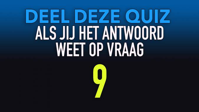 Banner for Weet jij het antwoord op vraag 9 wél? 