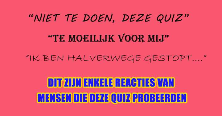 Banner for 75% bakt niks van deze quiz!