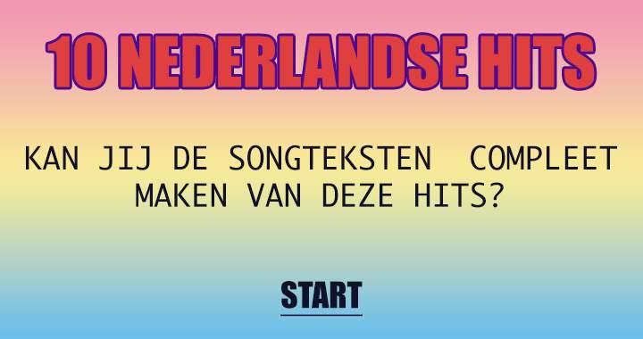 Banner for Maak jij deze Nederlandse hits van vroeger compleet?