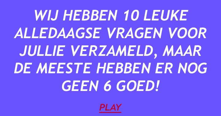 Banner for 10 alledaagse quizvragen