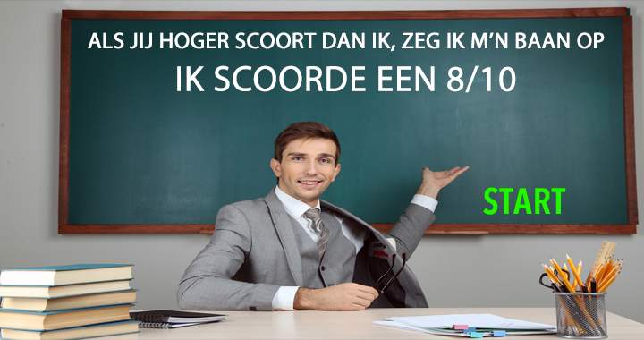 Banner for Scoor jij hoger dan een 8? Direct delen!