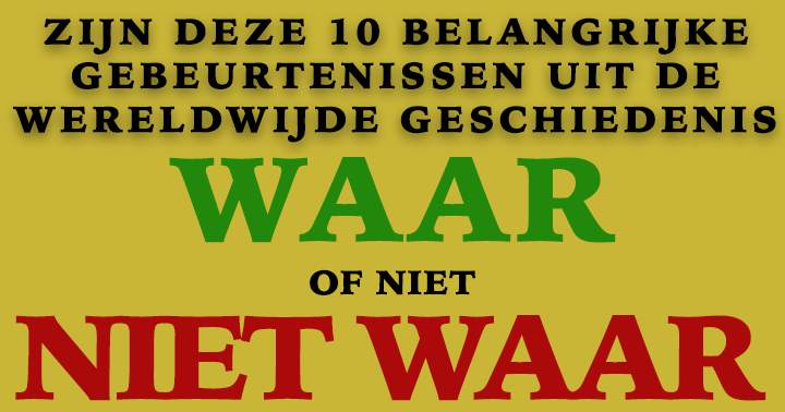 Banner for 10 feiten en/of fabels over de geschiedenis