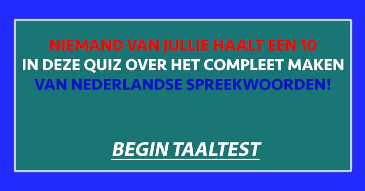 Banner for Een taaltest voor iedereen die ouder is dan 40 jaar!