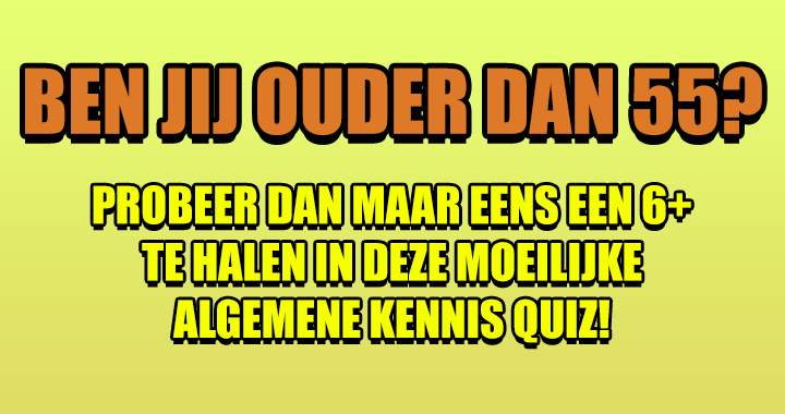 Banner for Ben jij ouder dan 55?