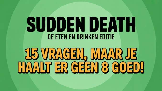 Banner for Voedsel en Dranken Sudden Death Quiz!
