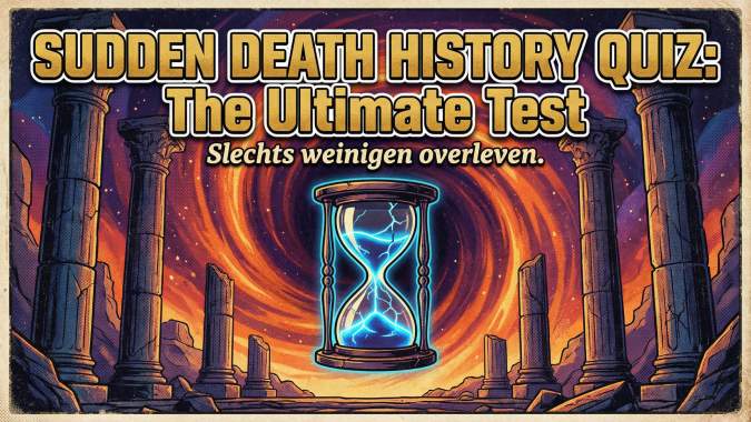 Banner for Denk jij alles te weten over geschiedenis? Test je kennis met deze uitdagende Sudden death quiz!