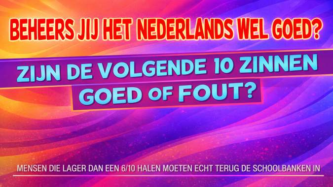 Banner for Slechts 10% van de mensen kan deze zinnen juist interpreteren!