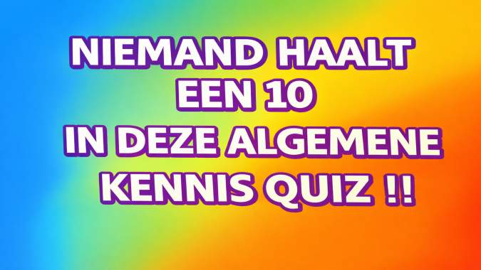 Banner for Slechts 1% van de mensen kan deze algemene kennisquiz oplossen!